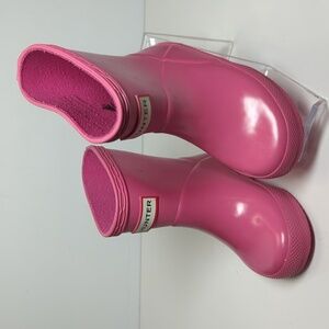 Hunter Original First Glossy waterproof rain boots baby girl size 6 EU 21